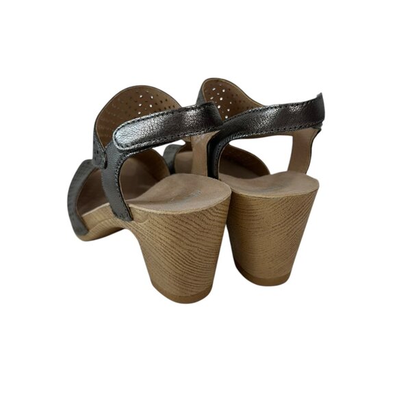 Dansko Teagan Womens Metallic Leather Perforated Open-Toe Sandals Size 37 US 7 - Picture 9 of 14